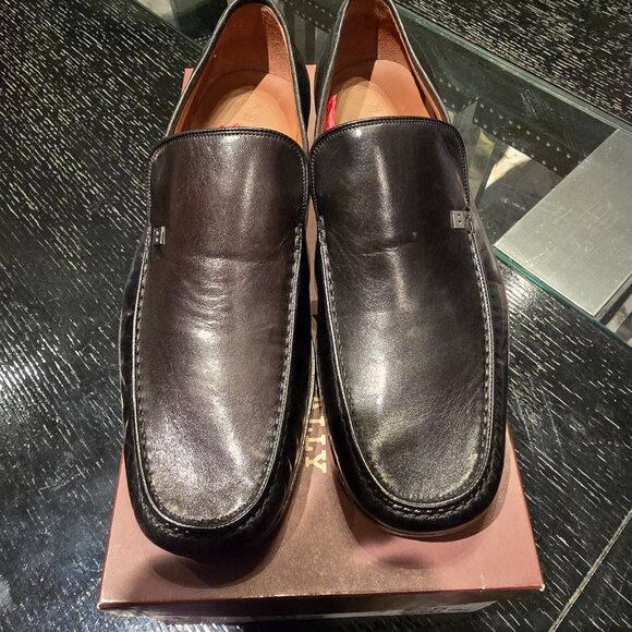 Rare Bally Z-RASOB/90 Black Lamb Leather Nappa Plain Loafers Shoes 9.5D w/Box main image 14